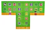 Constructor block QB300-202 "Block&Steps: Railway Express" + walker and memory game 3 in 1, 136 children. qbee