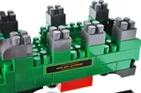 Constructor block QB300-202 "Block&Steps: Railway Express" + walker and memory game 3 in 1, 136 children. qbee