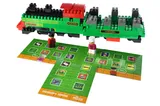 Constructor block QB300-202 "Block&Steps: Railway Express" + walker and memory game 3 in 1, 136 children. qbee