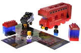 Constructor block QB300-203 "Block&Steps: City Routes" + walker and memory game 3 in 1, 129 children. qbee