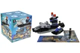 Constructor block QB300-205 "Block&Steps: Sea Mission" + walker and memory game 3 in 1, 124 children. qbee
