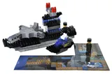 Constructor block QB300-205 "Block&Steps: Sea Mission" + walker and memory game 3 in 1, 124 children. qbee