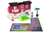 Constructor block QB300-206 "Block&Steps: Pink Villa" + walker and memory game 3 in 1, 124 children. qbee