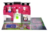 Constructor block QB300-206 "Block&Steps: Pink Villa" + walker and memory game 3 in 1, 124 children. qbee
