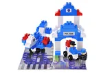 Constructor block QB300-002 "Block&Steps: Police patrol" + walker and memory game 3 in 1, 94 kids. qbee