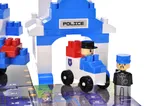 Constructor block QB300-002 "Block&Steps: Police patrol" + walker and memory game 3 in 1, 94 kids. qbee