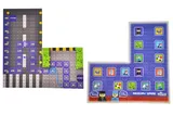 Constructor block QB300-002 "Block&Steps: Police patrol" + walker and memory game 3 in 1, 94 kids. qbee
