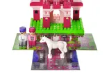 Constructor block QB300-004 "Block&Steps: Castle of the Princess" + walker and memory game 3 in 1, 74 children. qbee