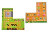Constructor block QB300-005 "Block&Steps: Fun Farm" + walker and memory game 3 in 1, 79 children. qbee