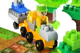 Constructor block QB300-006 "Block&Steps: Adventures in Safari" + walker and memory game 3 in 1, 89 children. qbee