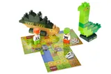 Constructor block QB300-101 "Block&Steps: Land of dinosaurs" + walker and memory game 3 in 1, 41 children. qbee