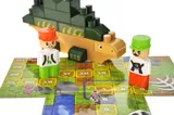 Constructor block QB300-101 "Block&Steps: Land of dinosaurs" + walker and memory game 3 in 1, 41 children. qbee