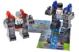 Constructor block QB300-102 "Block&Steps: Battles of Robots" + walker and memory game 3 in 1, 44 children. qbee