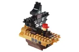 Constructor block QB300-104 "Block&Steps: Pirate ship" + walker and memory game 3 in 1, 41 children. qbee