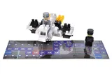 Constructor block QB300-105 "Block&Steps: Starship" + walker and memory game 3 in 1, 40 children. qbee