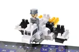 Constructor block QB300-105 "Block&Steps: Starship" + walker and memory game 3 in 1, 40 children. qbee