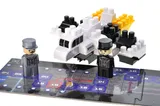 Constructor block QB300-105 "Block&Steps: Starship" + walker and memory game 3 in 1, 40 children. qbee