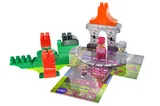 Constructor block QB300-106 "Block&Steps: Dragon and castle" + walker and memory game 3 in 1, 43 children. qbee