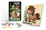 Set for painting by numbers 25x25 cm QB900-002 / QB901-002 "Horse" with a wooden stand qbee