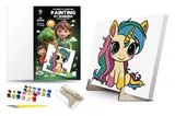 Set for painting by numbers 25x25 cm QB900-012/QB901-012 "Rainbow Unicorn" with metallic paints, with a wooden stand qbee