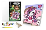 Kit for painting by numbers 25x25 cm QB900-052 "Cute unicorn" with a wooden stand qbee