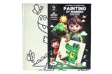 Kit for painting by numbers 25x25 cm QB900-075 "Little crocodile" with a wooden stand qbee