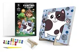 Kit for painting by numbers 25x25 cm QB900-074 "Cat hugs" with a wooden stand qbee