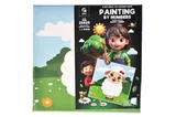 Set for painting by numbers 25x25 cm QB900-078 "Funny Sheep" with a wooden stand qbee