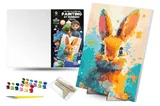 Set for painting by numbers 30x40 cm QB900-086 "Autumn Rabbit" with a wooden stand qbee