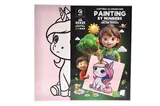 Kit for painting by numbers 25x25 cm QB900-011 / QB901-011 "Princess Unicorn" with a wooden stand qbee