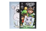 Set for painting by numbers 25x25 cm QB900-005 / QB901-005 "Hippo" with a wooden stand qbee