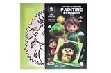 Set for painting by numbers 25x25 cm QB900-004/QB901-004 "Hedgehog" with a wooden stand qbee
