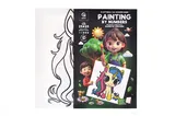 Set for painting by numbers 25x25 cm QB900-012/QB901-012 "Rainbow Unicorn" with metallic paints, with a wooden stand qbee