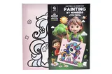 Kit for painting by numbers 25x25 cm QB900-001/QB901-001 "Playful unicorn" with a wooden stand qbee