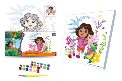 Set for painting by numbers 30x30 cm QB913-005 "Dora the Wanderer" qbee