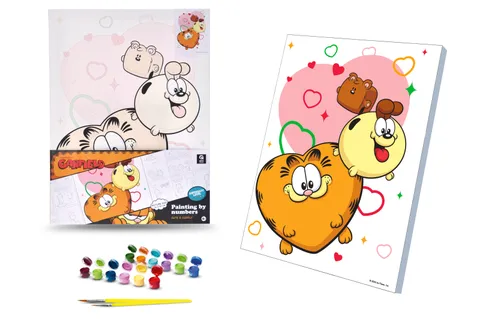 Kit for painting by numbers 30x40 cm QB914-005 "Harfield: Cute and fluffy" qbee