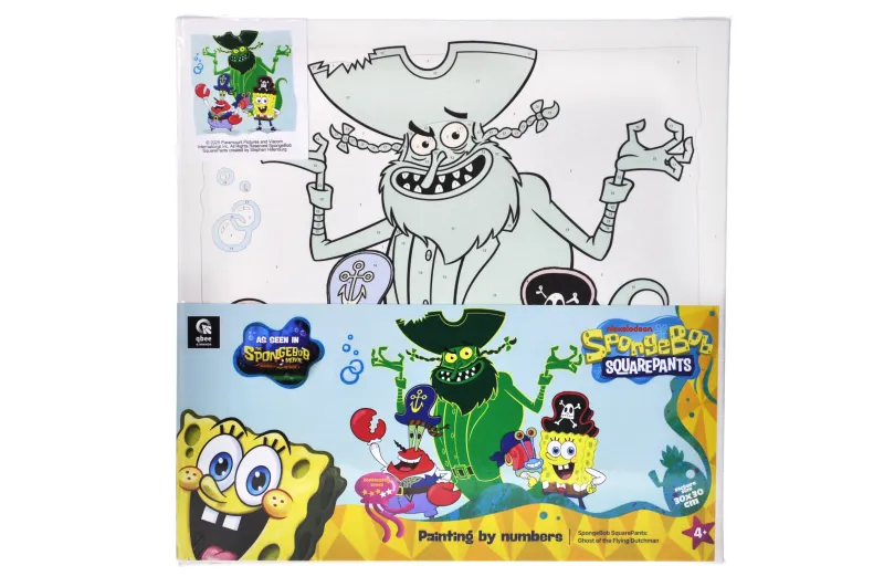 Kit for painting by numbers 30x30 cm QB913-023 "SpongeBob at the movies: Ghost of the Flying Dutchman" qbee