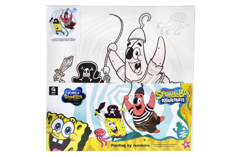 Set for painting by numbers 30x30 cm QB913-024 "SpongeBob in the Movie: In Search of Square Pants" qbee