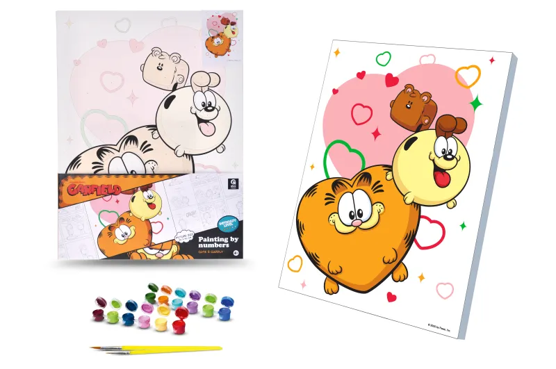 Kit for painting by numbers 30x40 cm QB914-005 "Harfield: Cute and fluffy" qbee